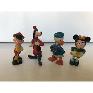 Vtg 1960s Marx Disneykins Walt Disney Pinocchio Goofy Donald Duck & Mini Mouse
